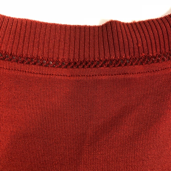 Cache Deep orange tank w/zip up sweater sz Med - Picture 6 of 8